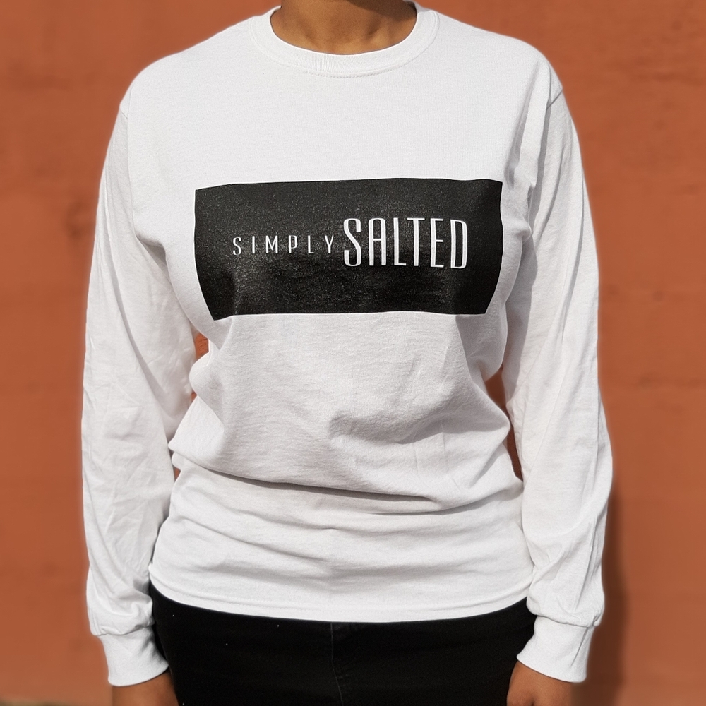 Unisex Long Sleeve White Tee